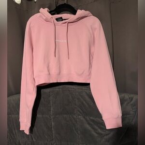 Alphalete Baby Pink Cropped Hoodie Size Medium